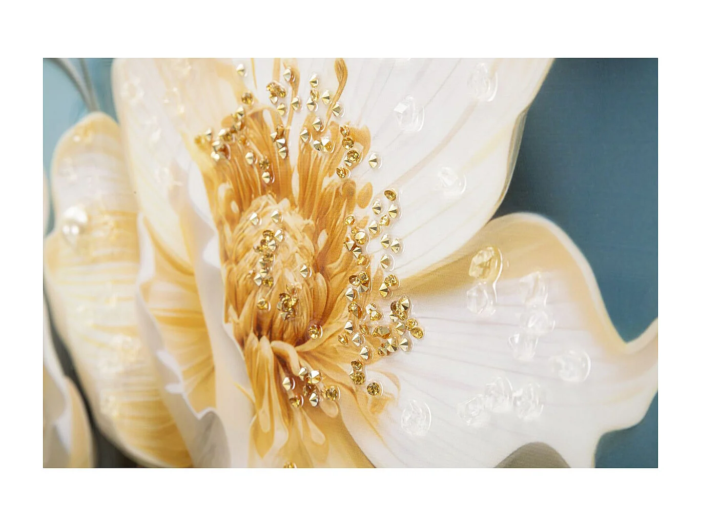 Impression sur Toile Fleurs 71, Multicouleur, 82x4x82 cm, Seven Design