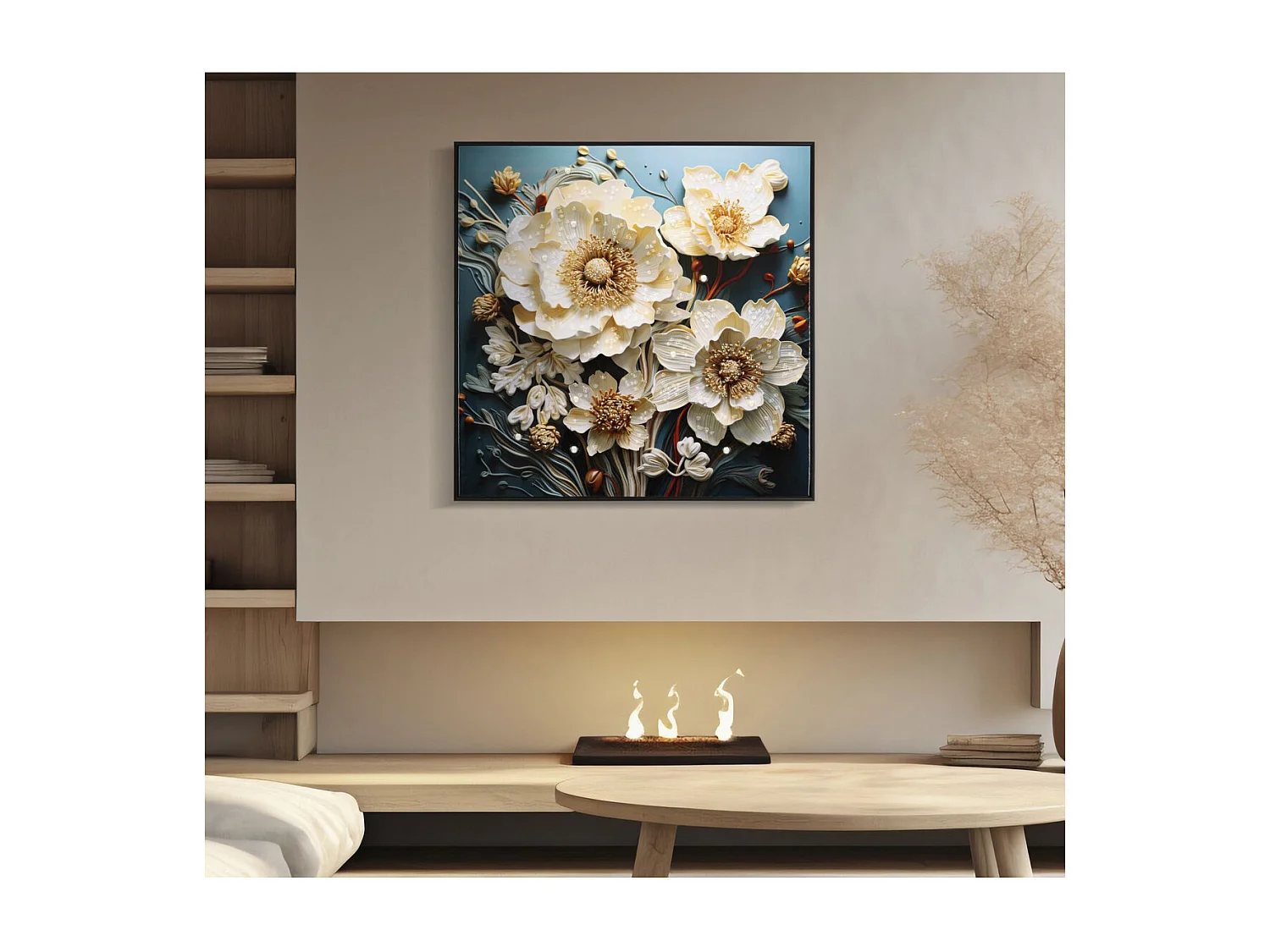 Wydruk na Płótnie Kwiaty 71, Wielokolorowy, 82x4x82 cm, Seven Design