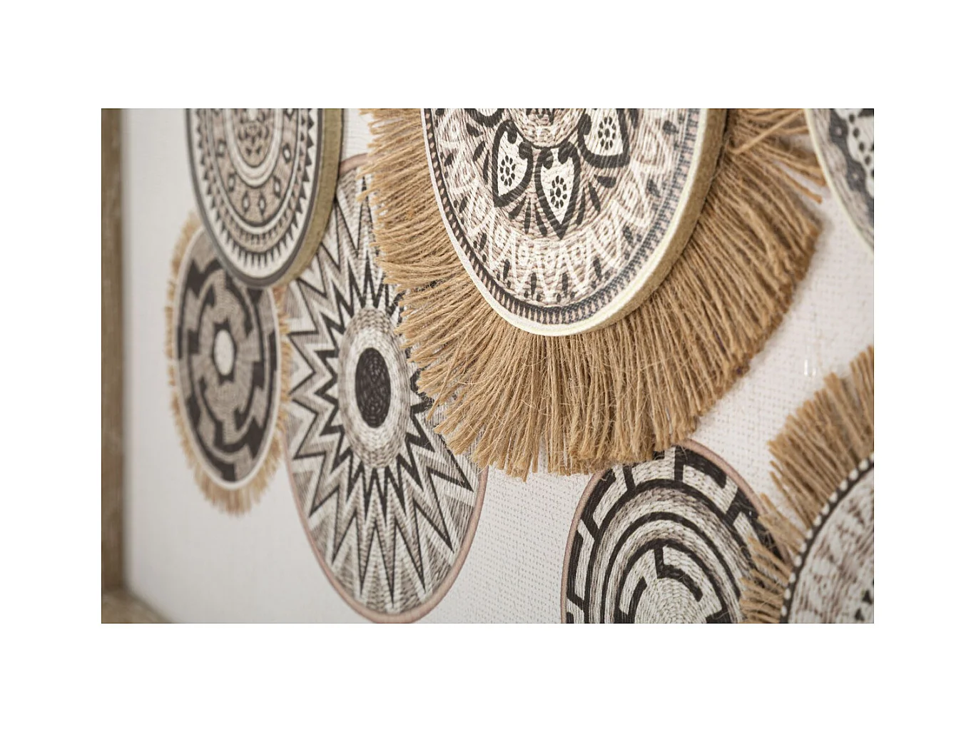 Impression sur Toile Cercles 32, Marron, 70x2,8x35 cm, Seven Design