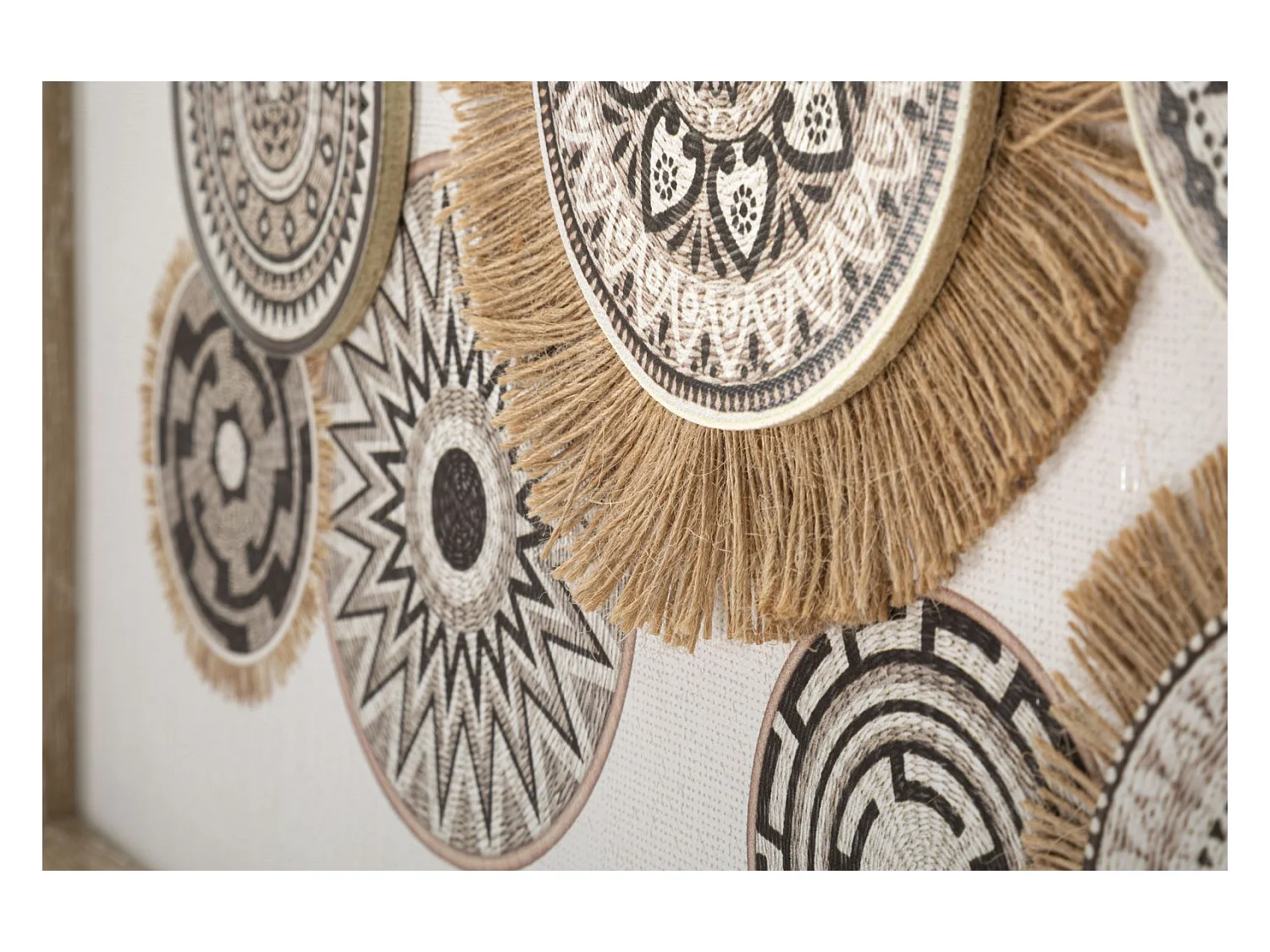 Afdrukken op Canvas Cirkels 32, Bruin, 70x2,8x35 cm, Epikasa