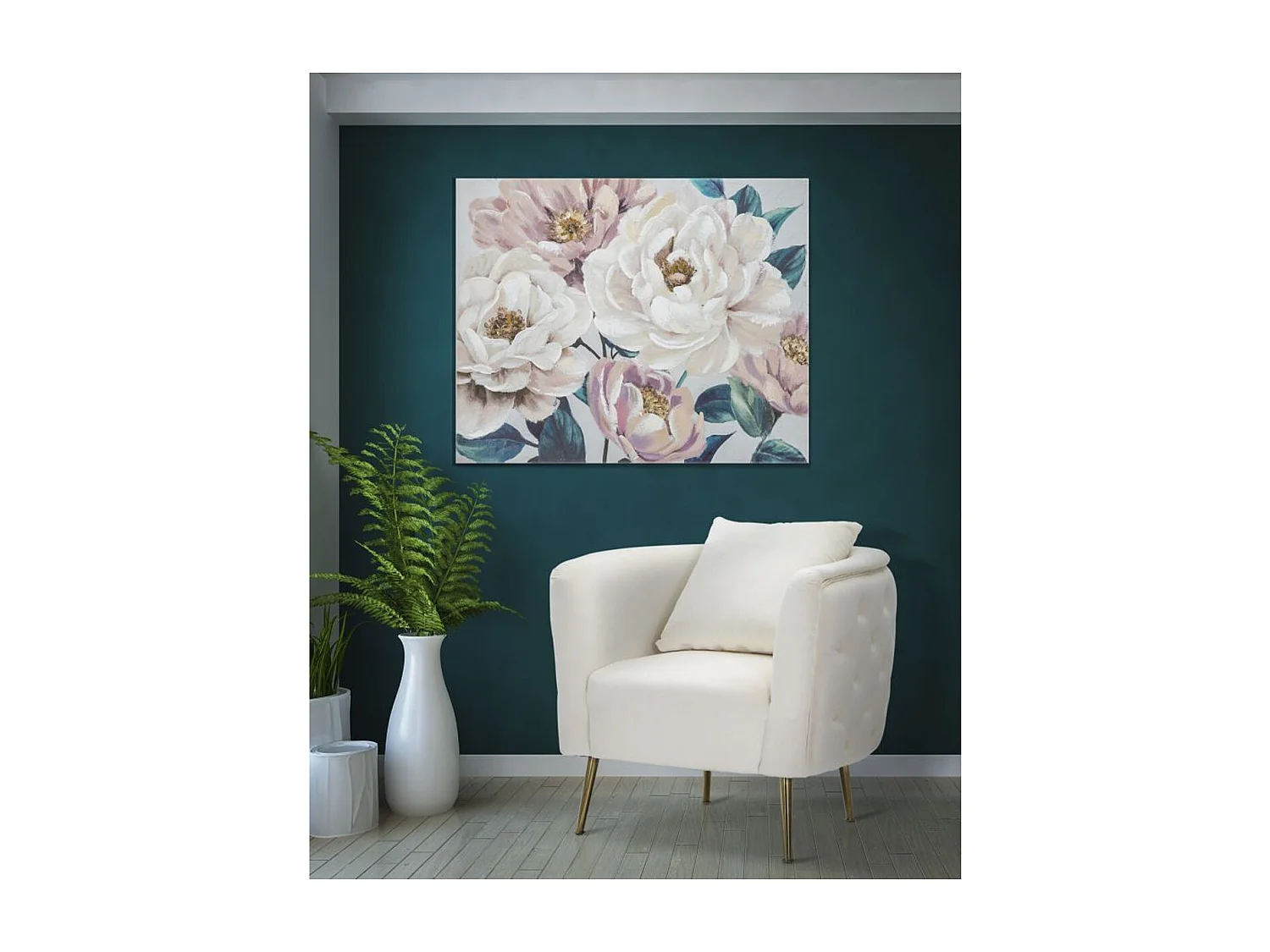 Wydruk na Płótnie Kwiaty 65, Wielokolorowy, 100x3,7x80 cm, Seven Design