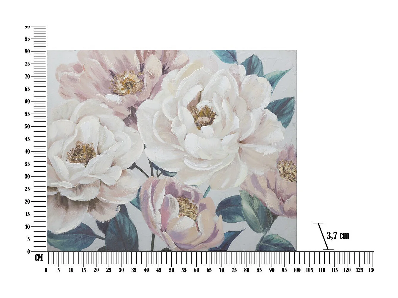 Wydruk na Płótnie Kwiaty 65, Wielokolorowy, 100x3,7x80 cm, Seven Design