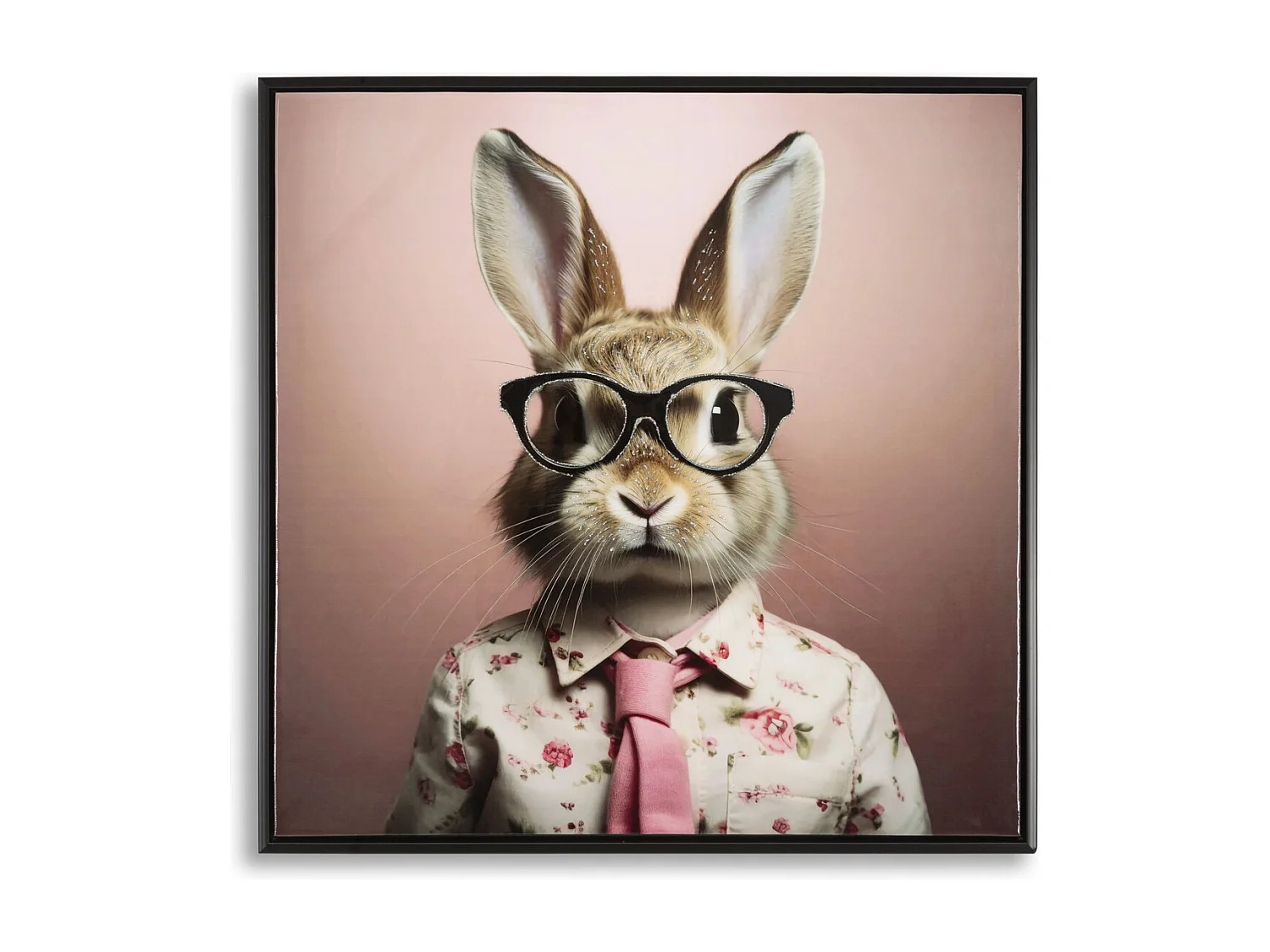 Impression sur Toile Lapin 3, Multicouleur, 62,5x2,8x62,5 cm, Seven Design