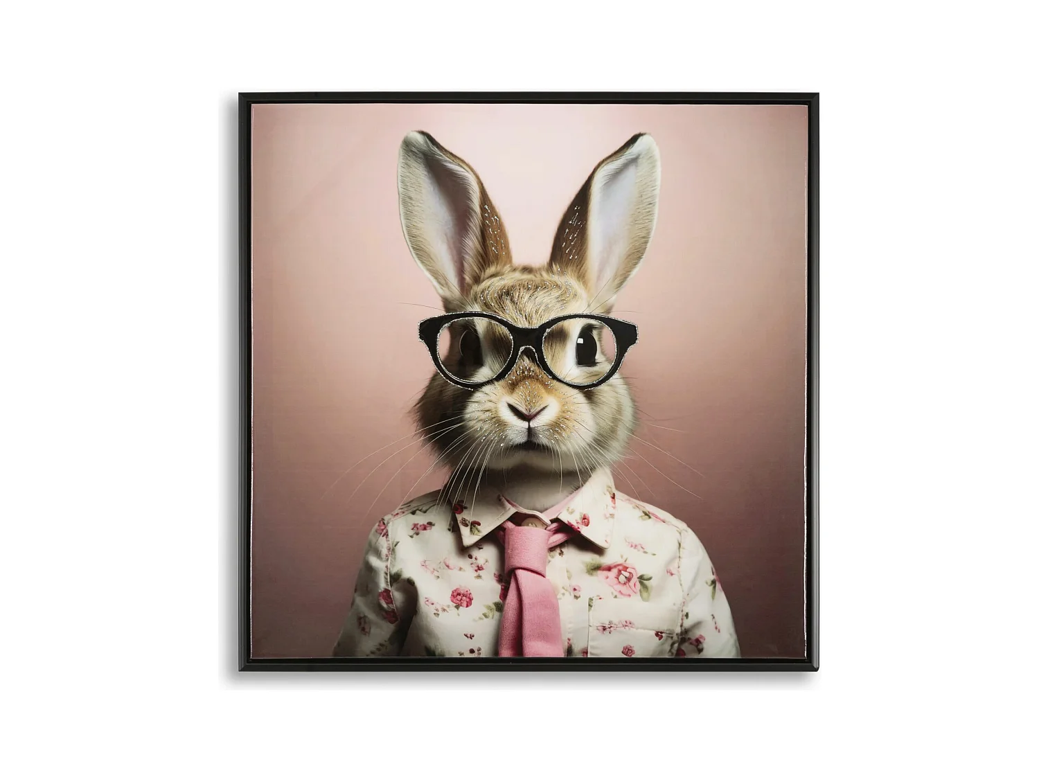 Impression sur Toile Lapin 3, Multicouleur, 62,5x2,8x62,5 cm, Epikasa