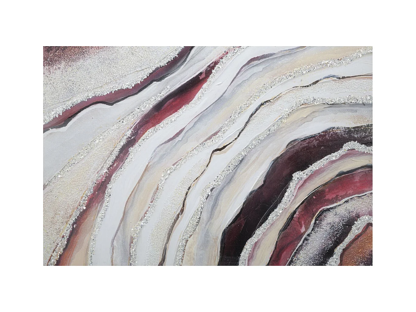 Impression sur Toile Marbre 8, Multicouleur, 80x2,8x80 cm, Seven Design