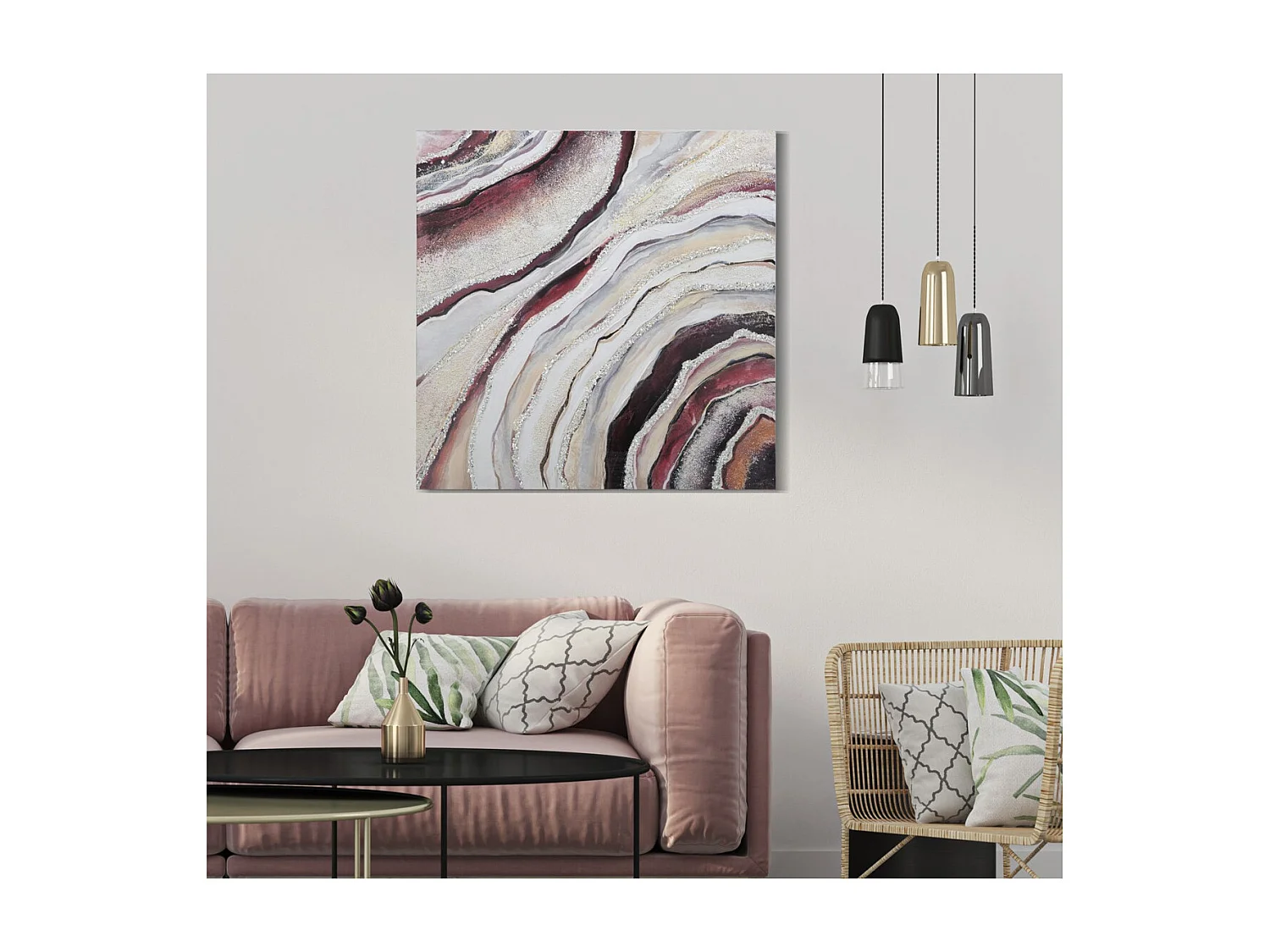 Wydruk na Płótnie Marmur 8, Wielokolorowy, 80x2,8x80 cm, Seven Design