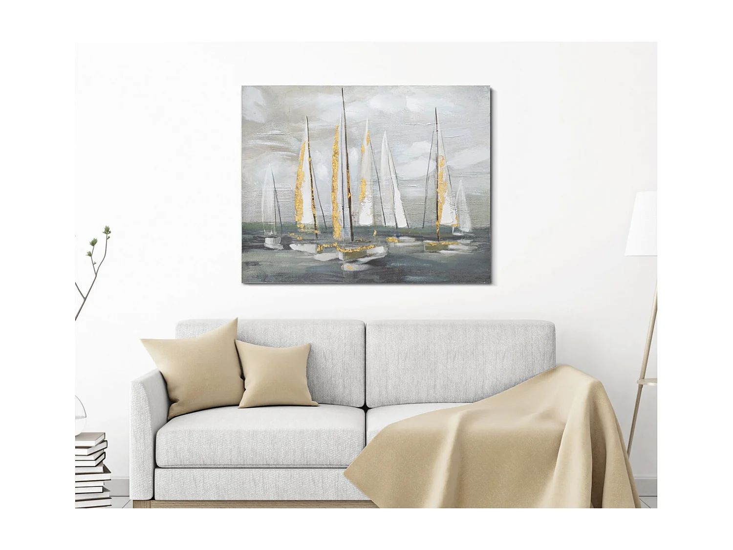 Impression sur Toile Mer 3, Multicouleur, 100x2,8x80 cm, Seven Design