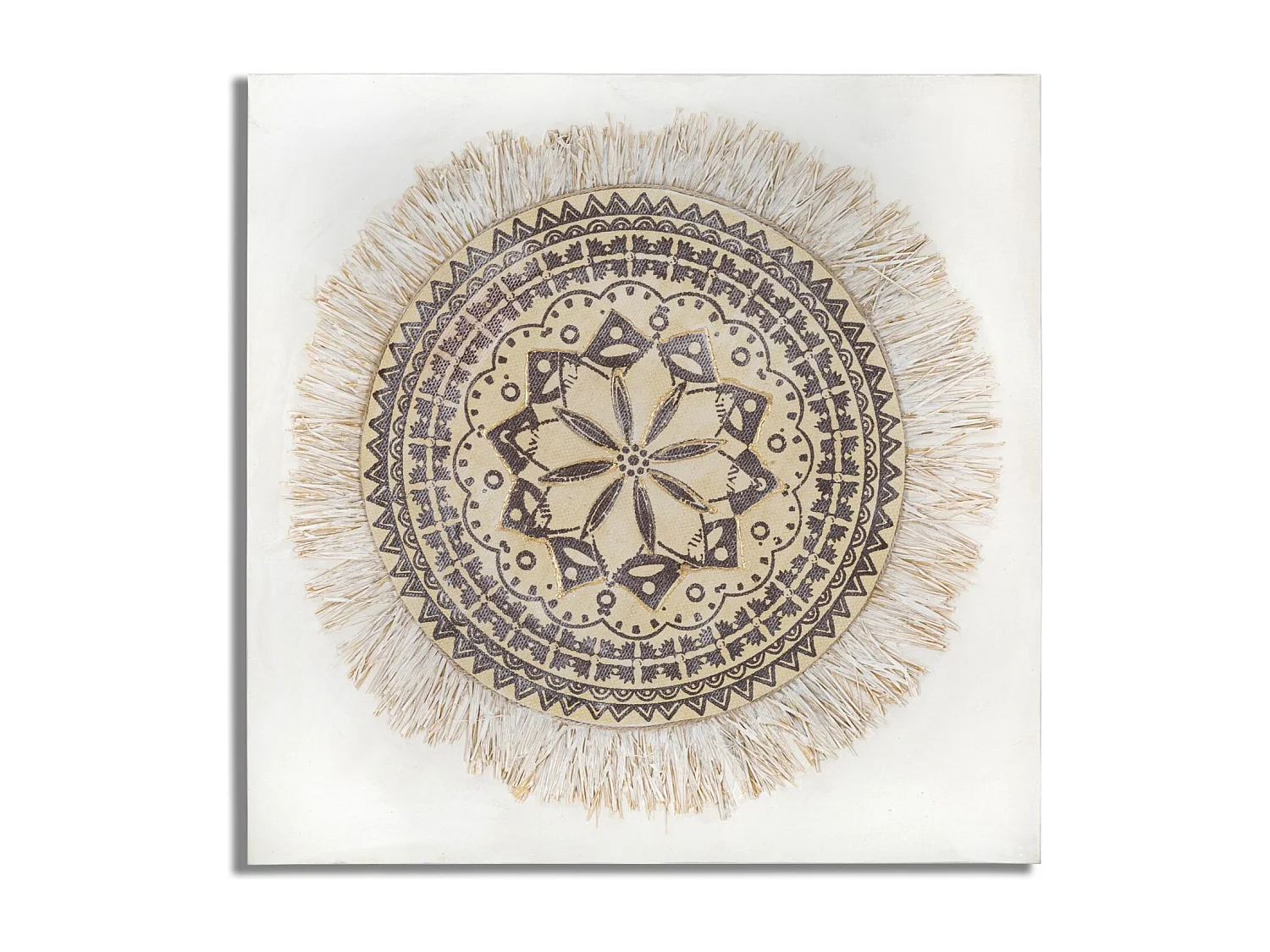 Impression sur Toile Cercles 28, Marron, 100x2,8x100 cm, Epikasa