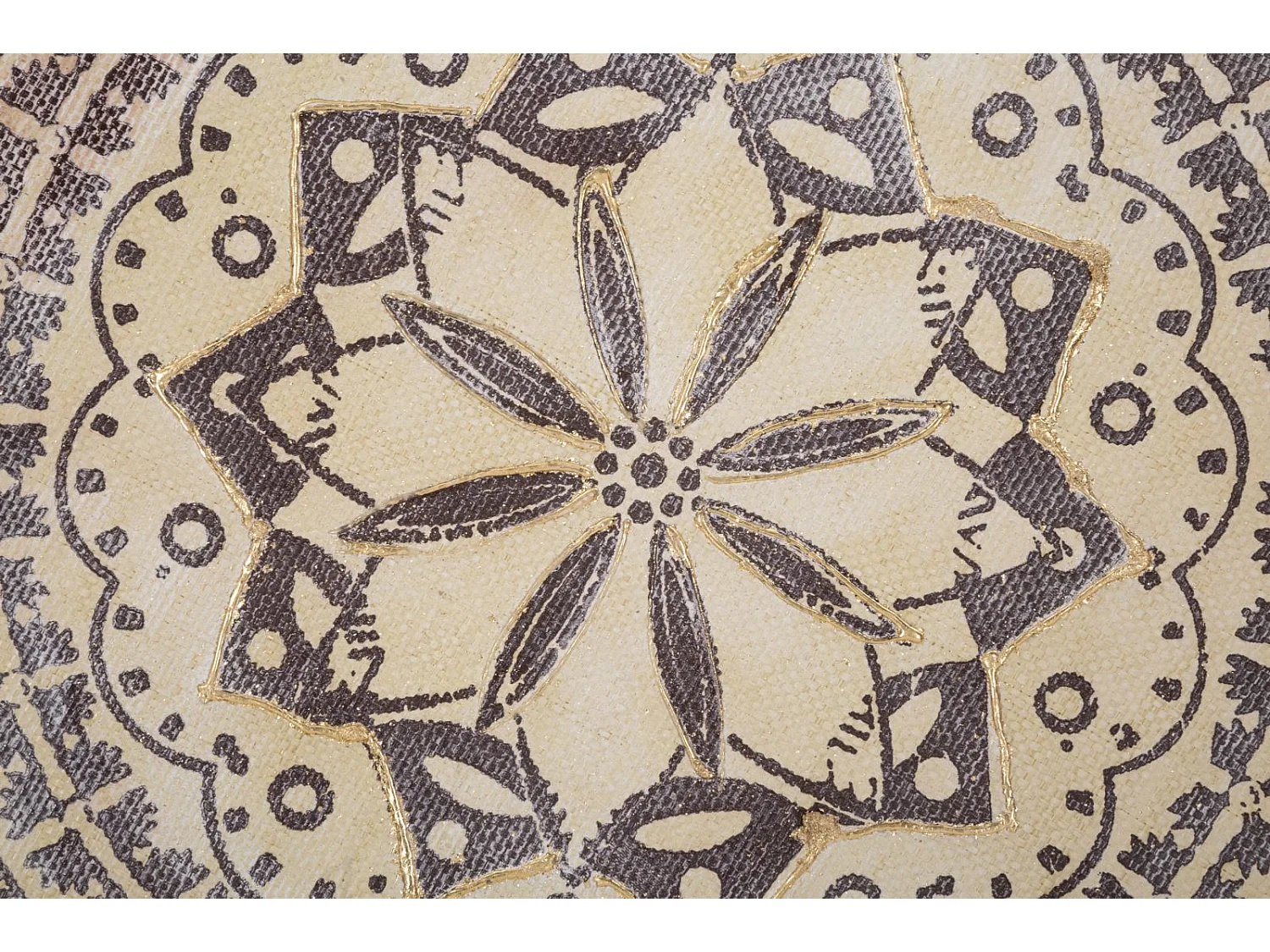 Impression sur Toile Cercles 28, Marron, 100x2,8x100 cm, Epikasa