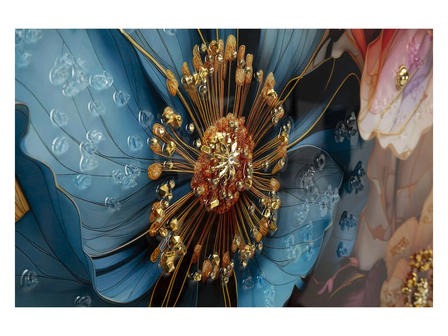 Afdrukken op Canvas Bloemen 70, Veelkleurig, 82x4x82 cm, Epikasa