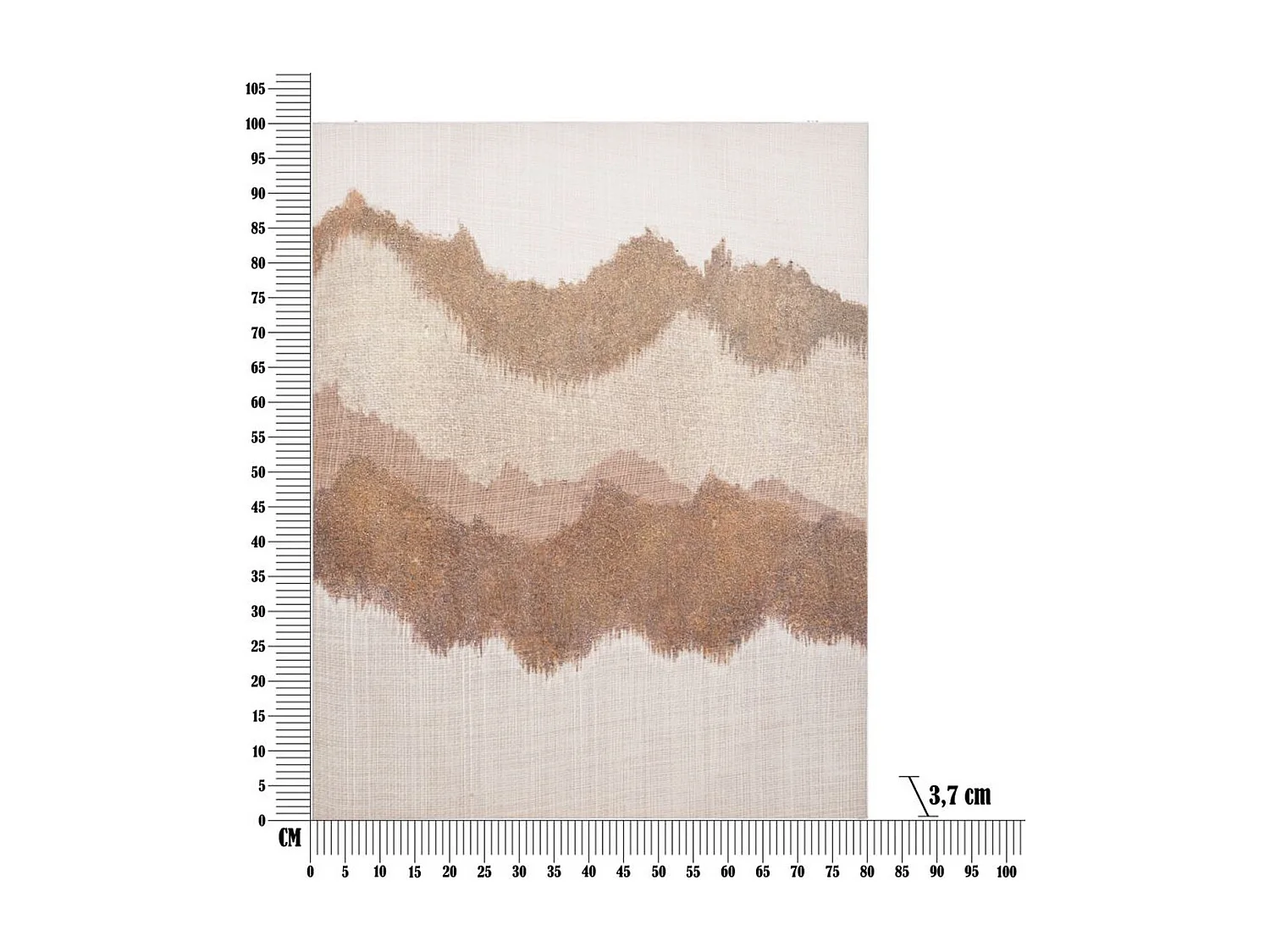 Impression sur Toile Montagnes 1, Multicouleur, 80x3,7x100 cm, Seven Design