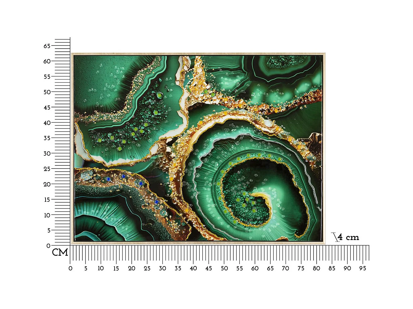 Impression sur Toile Marbre 11, Multicouleur, 82x4x62 cm, Seven Design