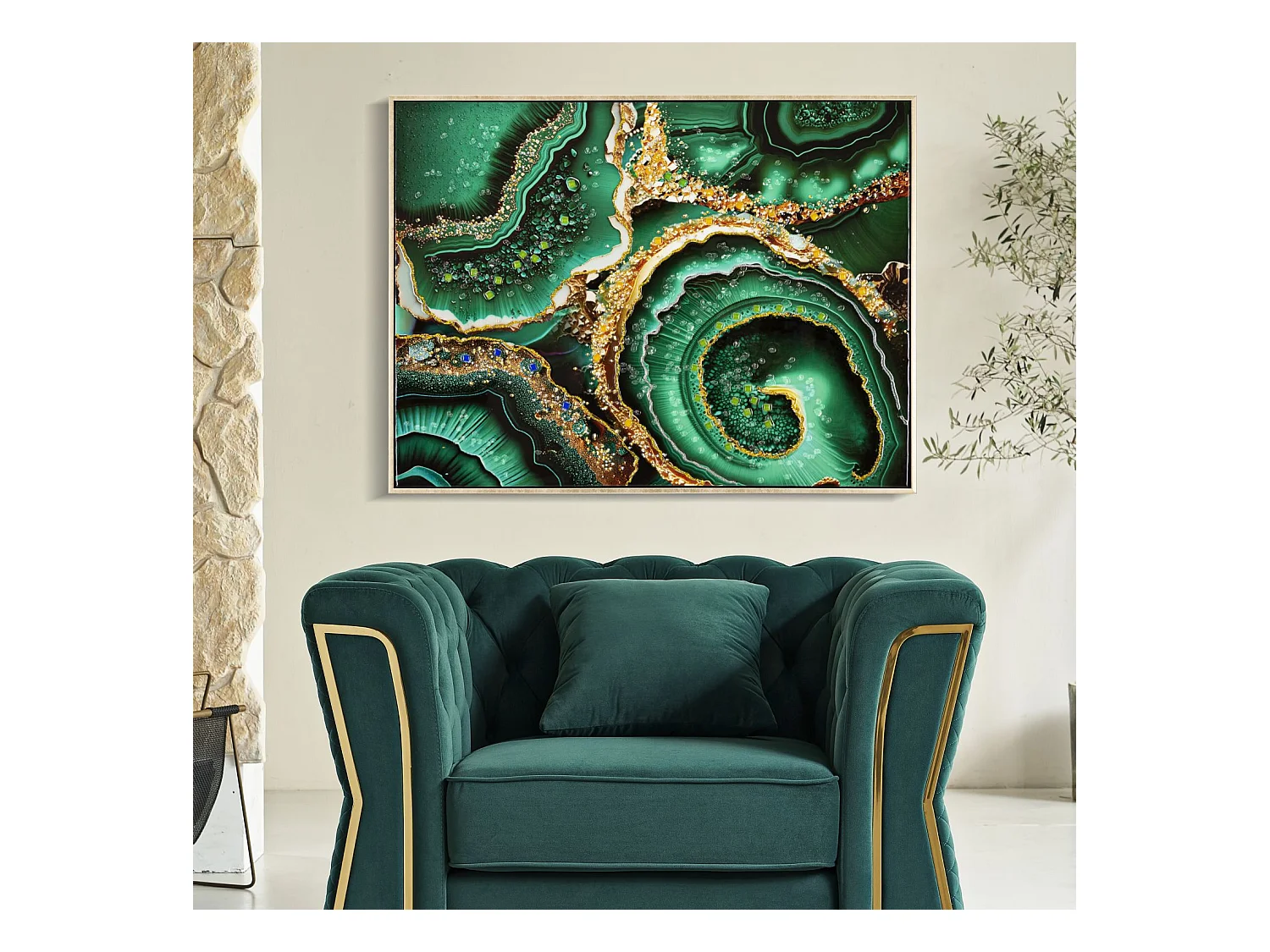 Afdrukken op Canvas Marmer 11, Veelkleurig, 82x4x62 cm, Epikasa