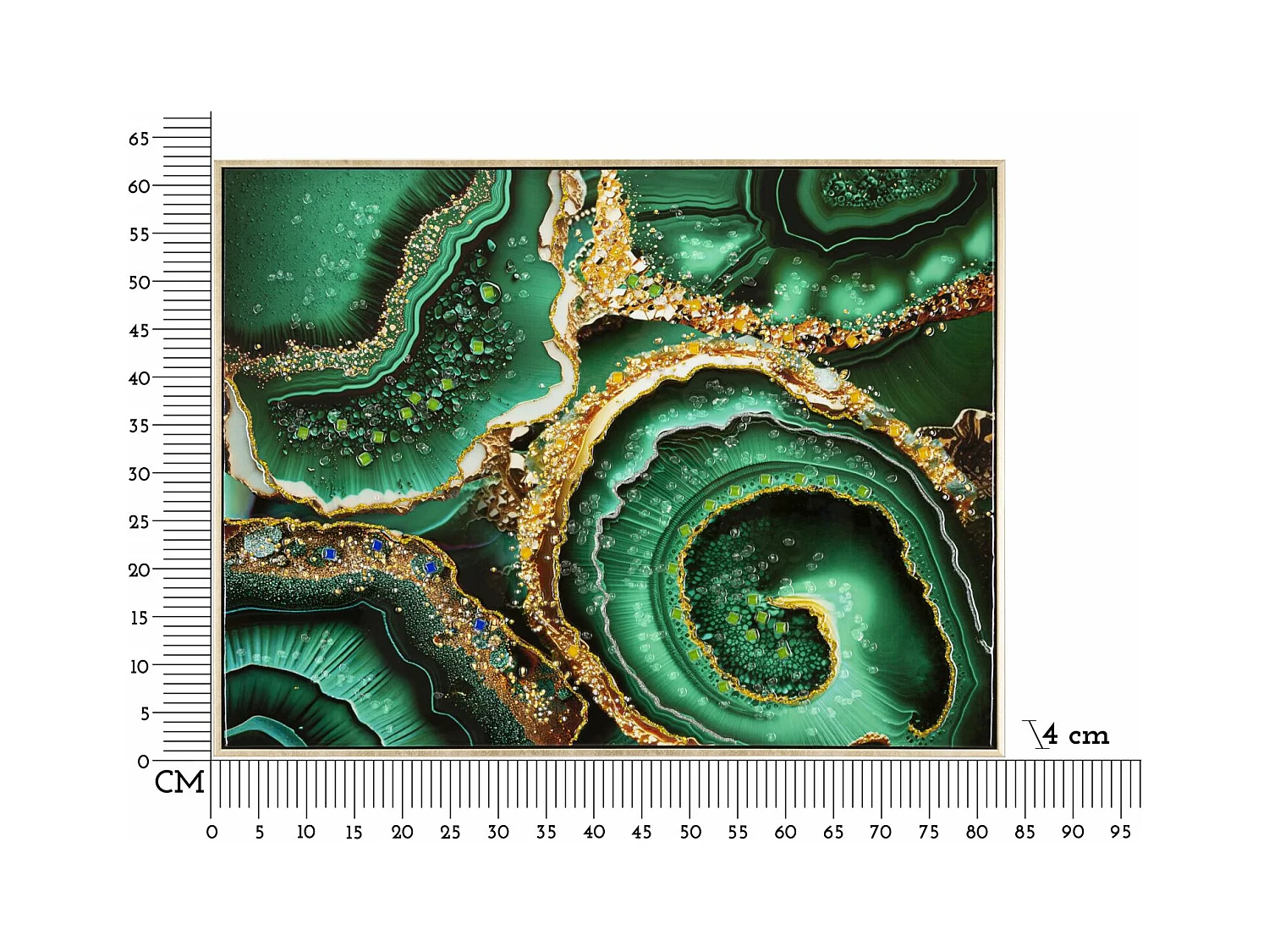 Afdrukken op Canvas Marmer 11, Veelkleurig, 82x4x62 cm, Epikasa