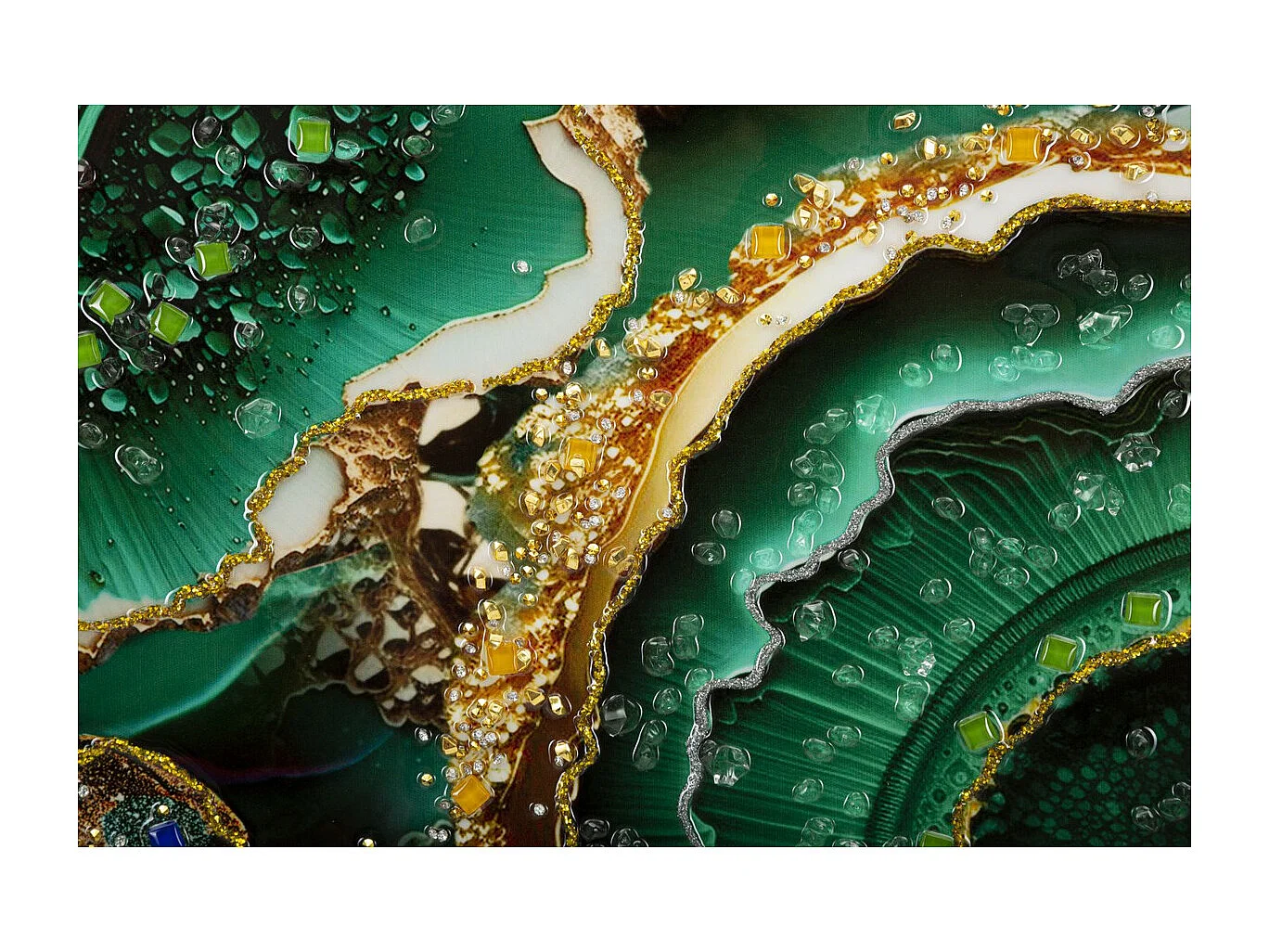 Afdrukken op Canvas Marmer 11, Veelkleurig, 82x4x62 cm, Seven Design