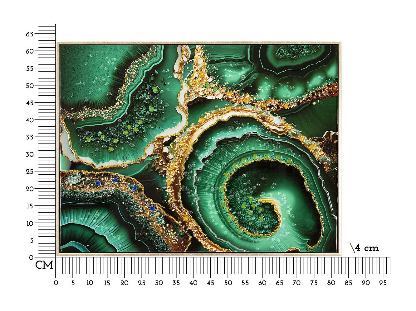 Afdrukken op Canvas Marmer 11, Veelkleurig, 82x4x62 cm, Seven Design