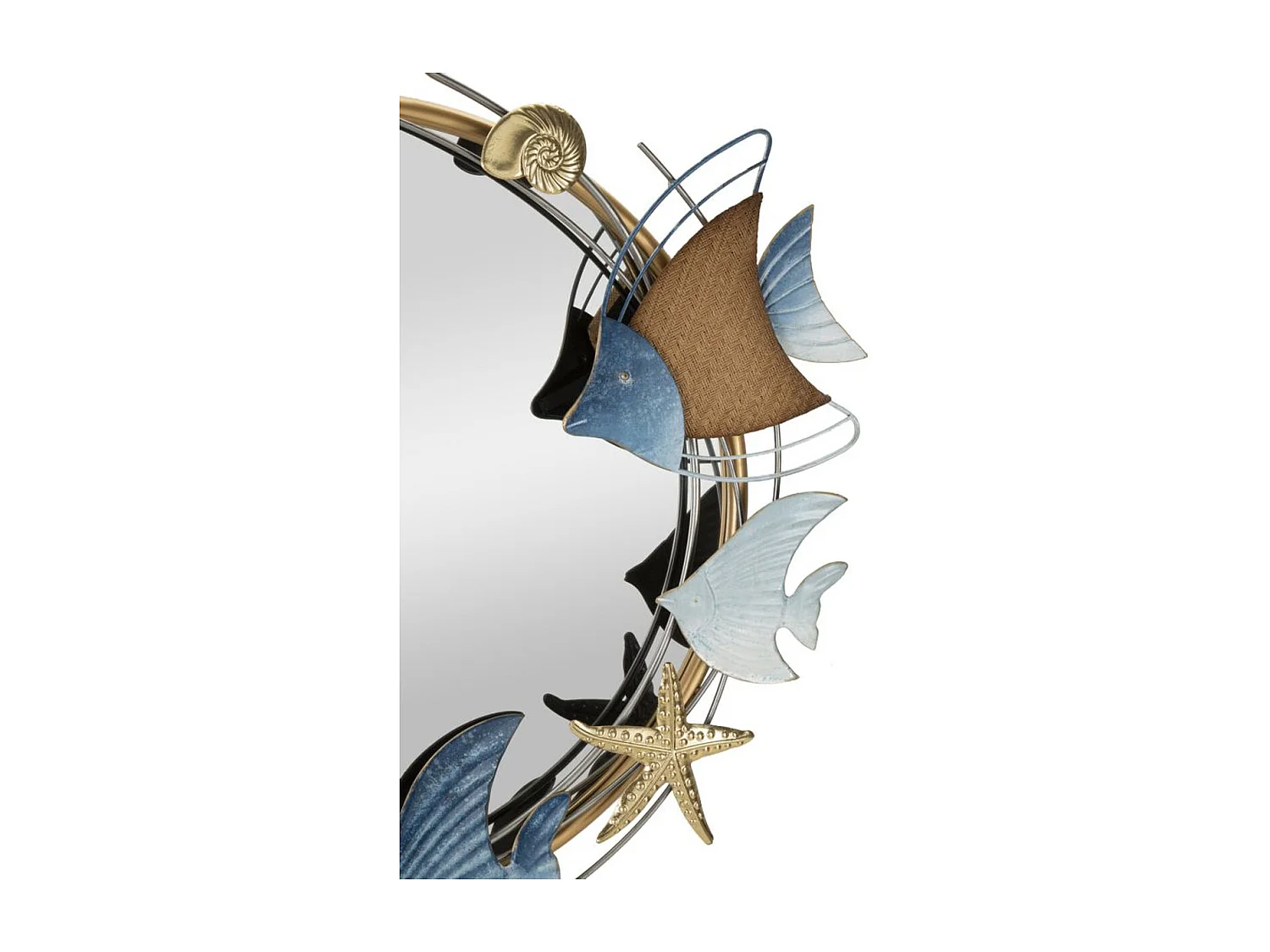 Miroir avec Cadre Poisson 12, Multicouleur, 68x5x67 cm, Seven Design