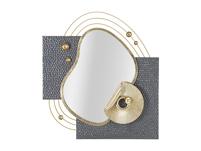 Lustro w Ramie Geometryczny 14, Wielokolorowy, 80x7x72,4 cm, Seven Design