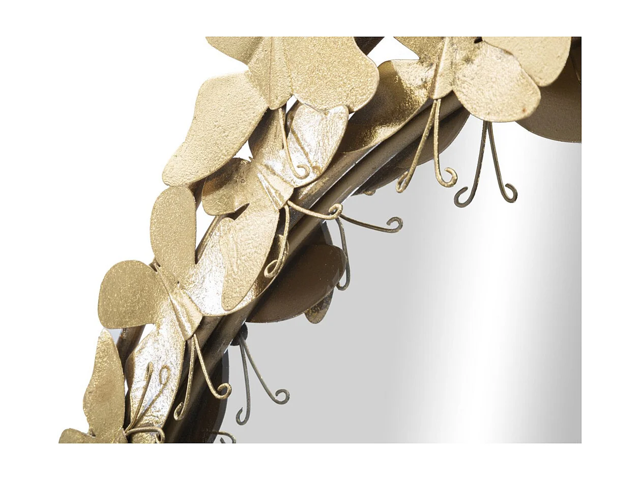 Miroir avec Cadre Papillon 31, Or, 81,5x3,5x81,5 cm, Seven Design
