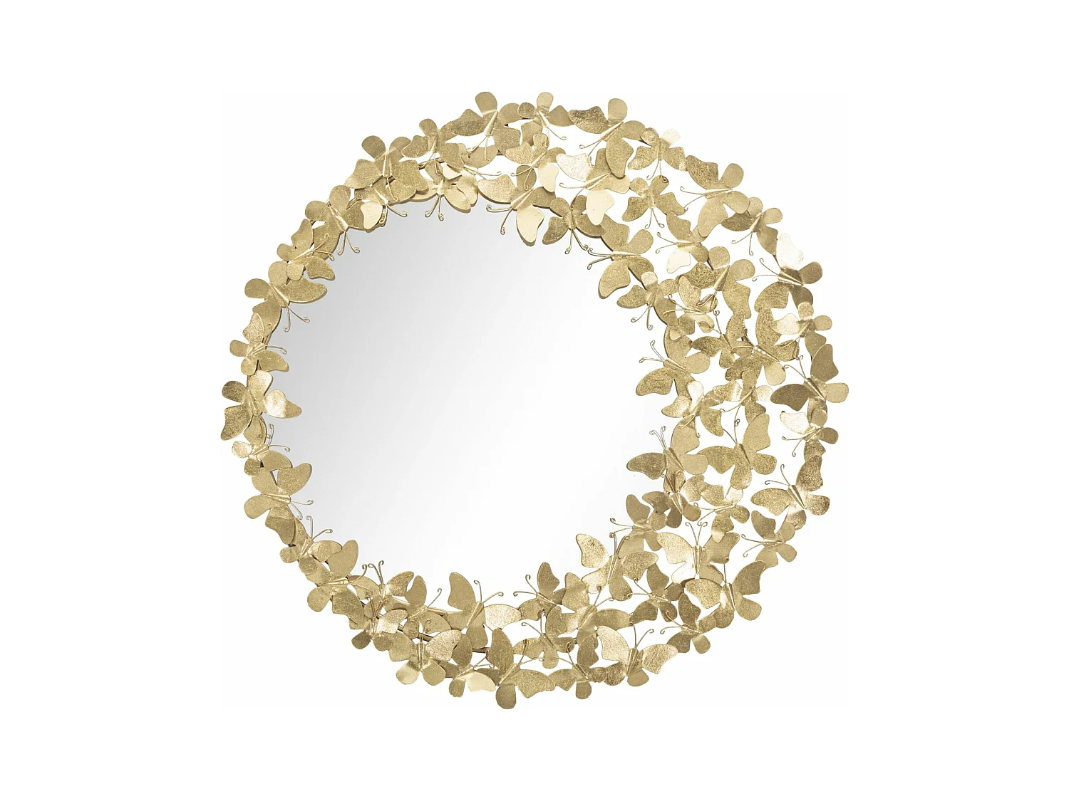 Miroir avec Cadre Papillon 31, Or, 81,5x3,5x81,5 cm, Epikasa