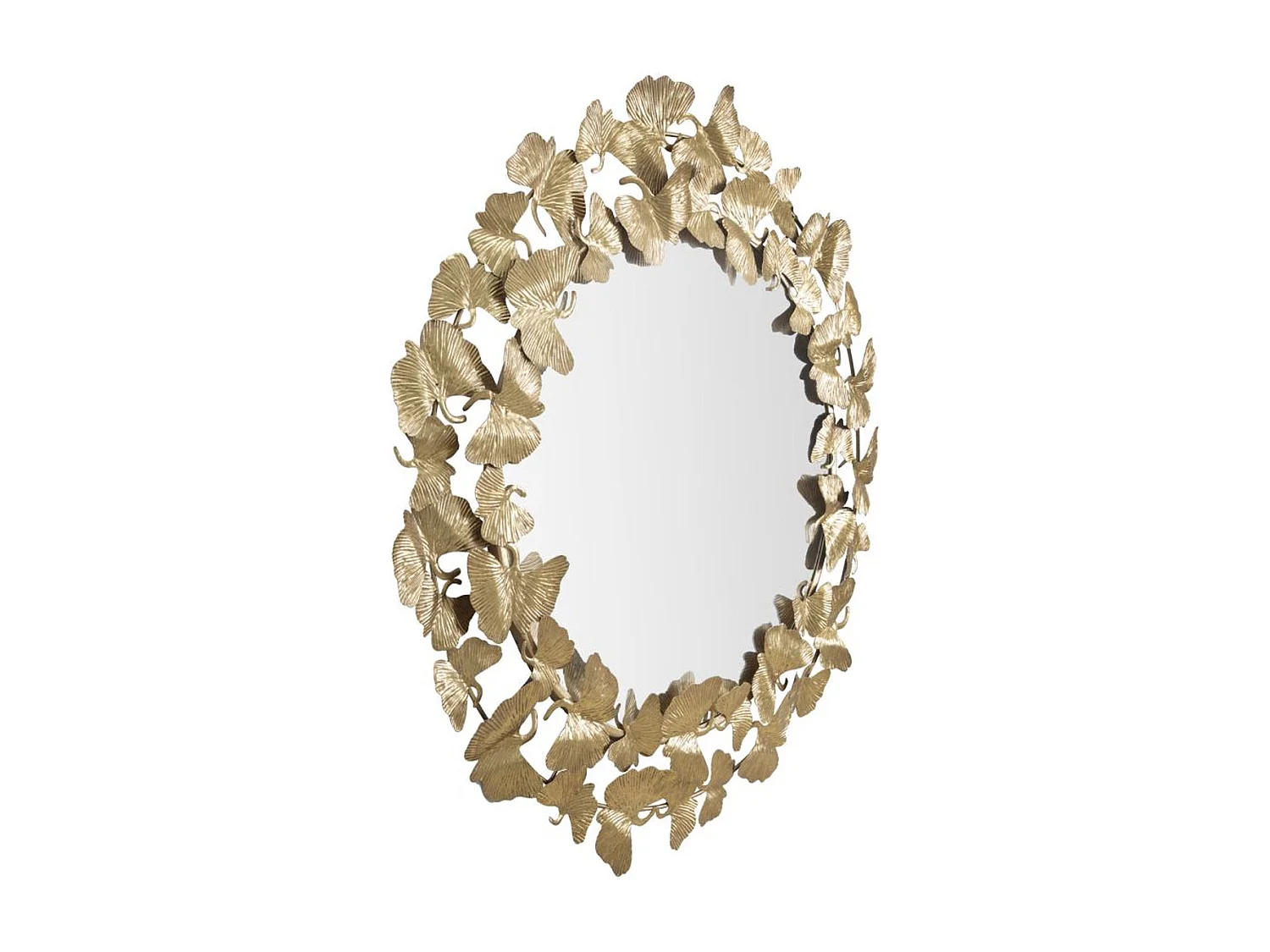 Miroir avec Cadre Papillon 28, Or, 87x2,5x87 cm, Seven Design