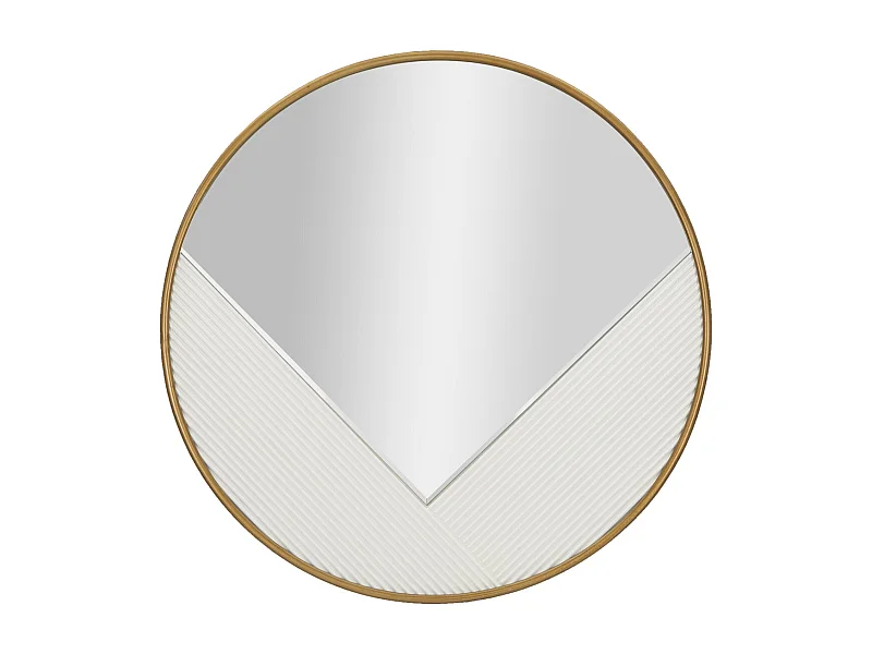 Espelho com Moldura MF486, Branco, 80x4x80 cm, Epikasa