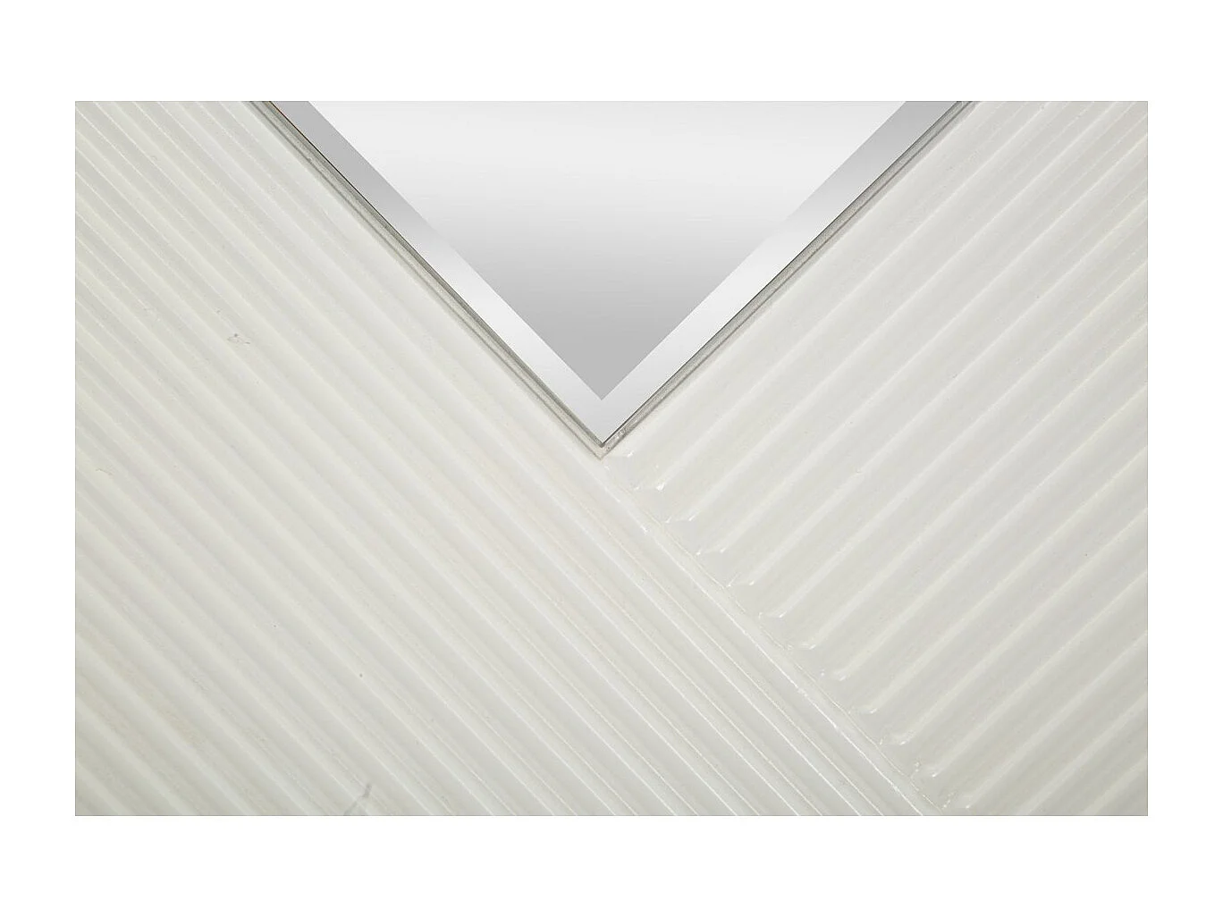 Miroir avec Cadre MF486, Blanc, 80x4x80 cm, Seven Design