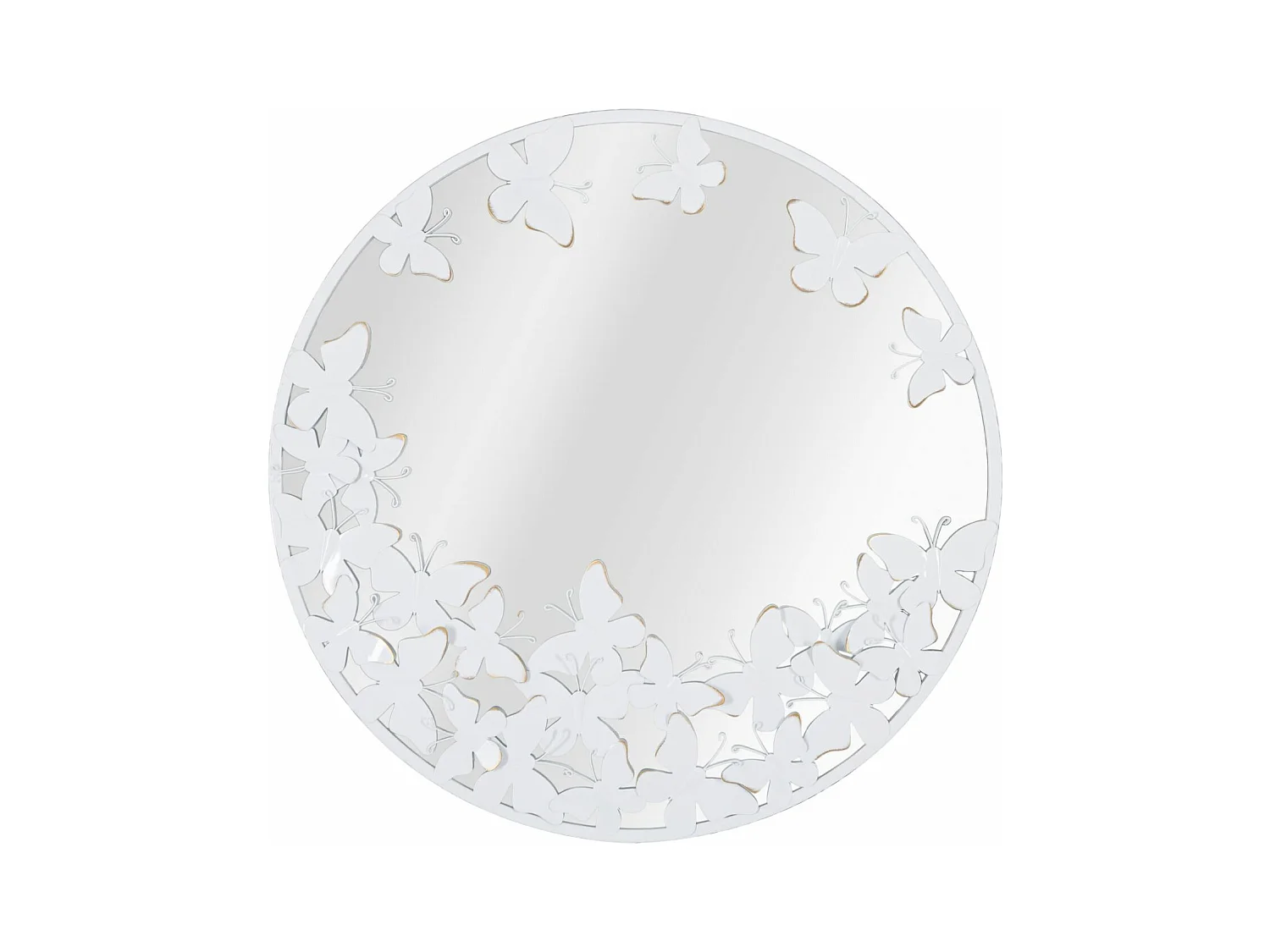 Miroir avec Cadre MF491, Blanc, 62,5x2,3x62,5 cm, Epikasa
