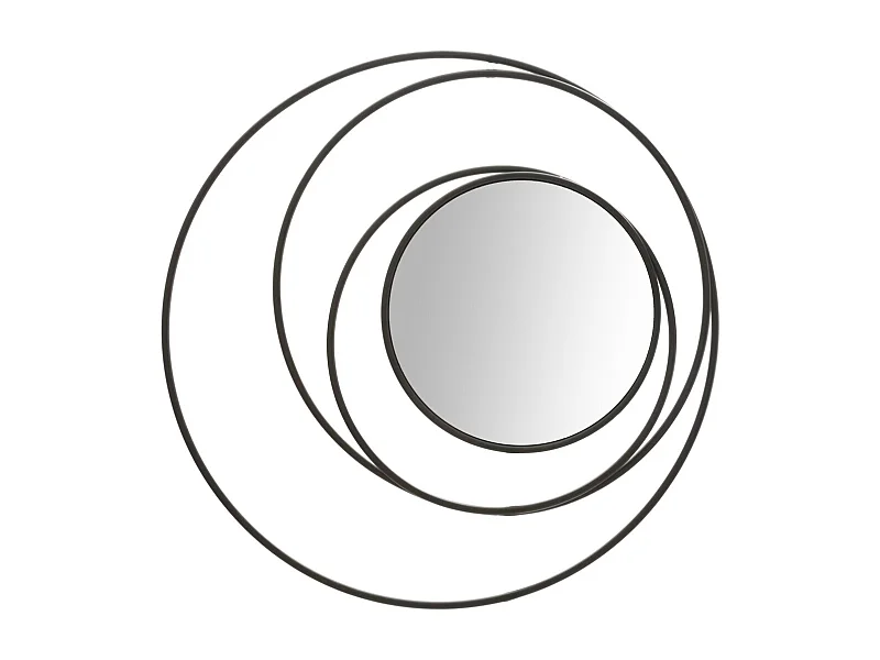 Miroir avec Cadre Papillon 33, Noir, 80x3x80 cm, Seven Design