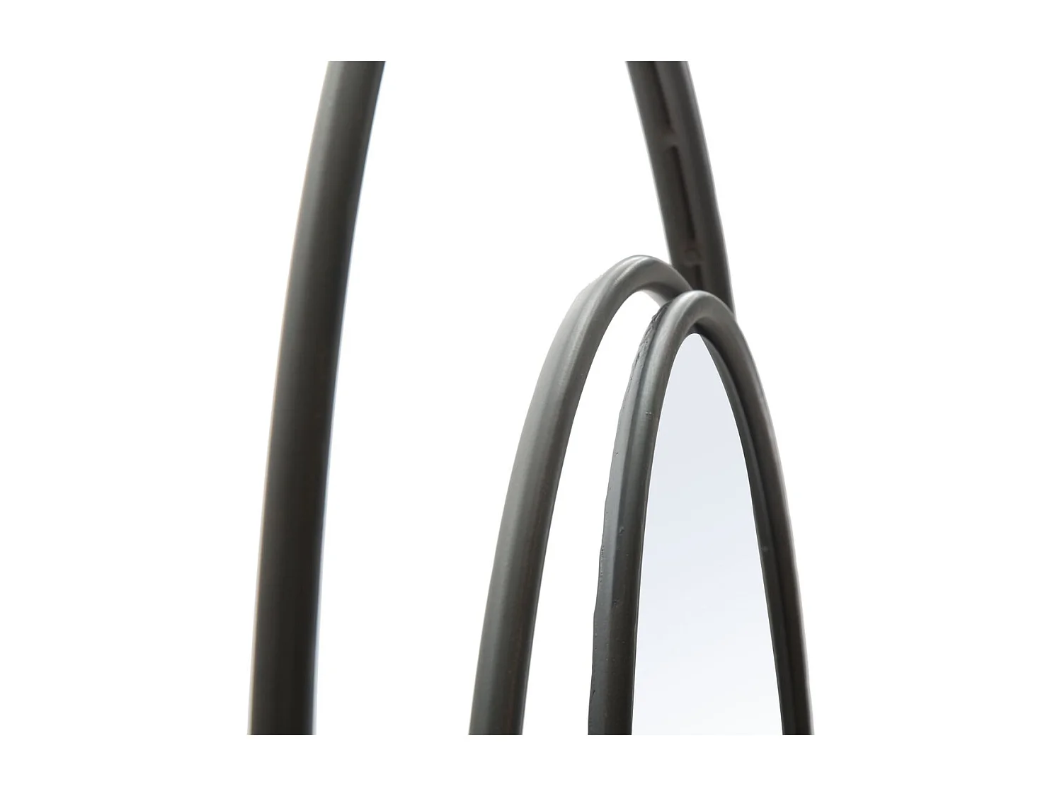 Miroir avec Cadre Papillon 33, Noir, 80x3x80 cm, Seven Design