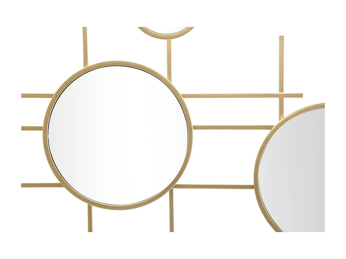 Miroir avec Cadre Cercles 27, Or, 117x4,5x61 cm, Seven Design