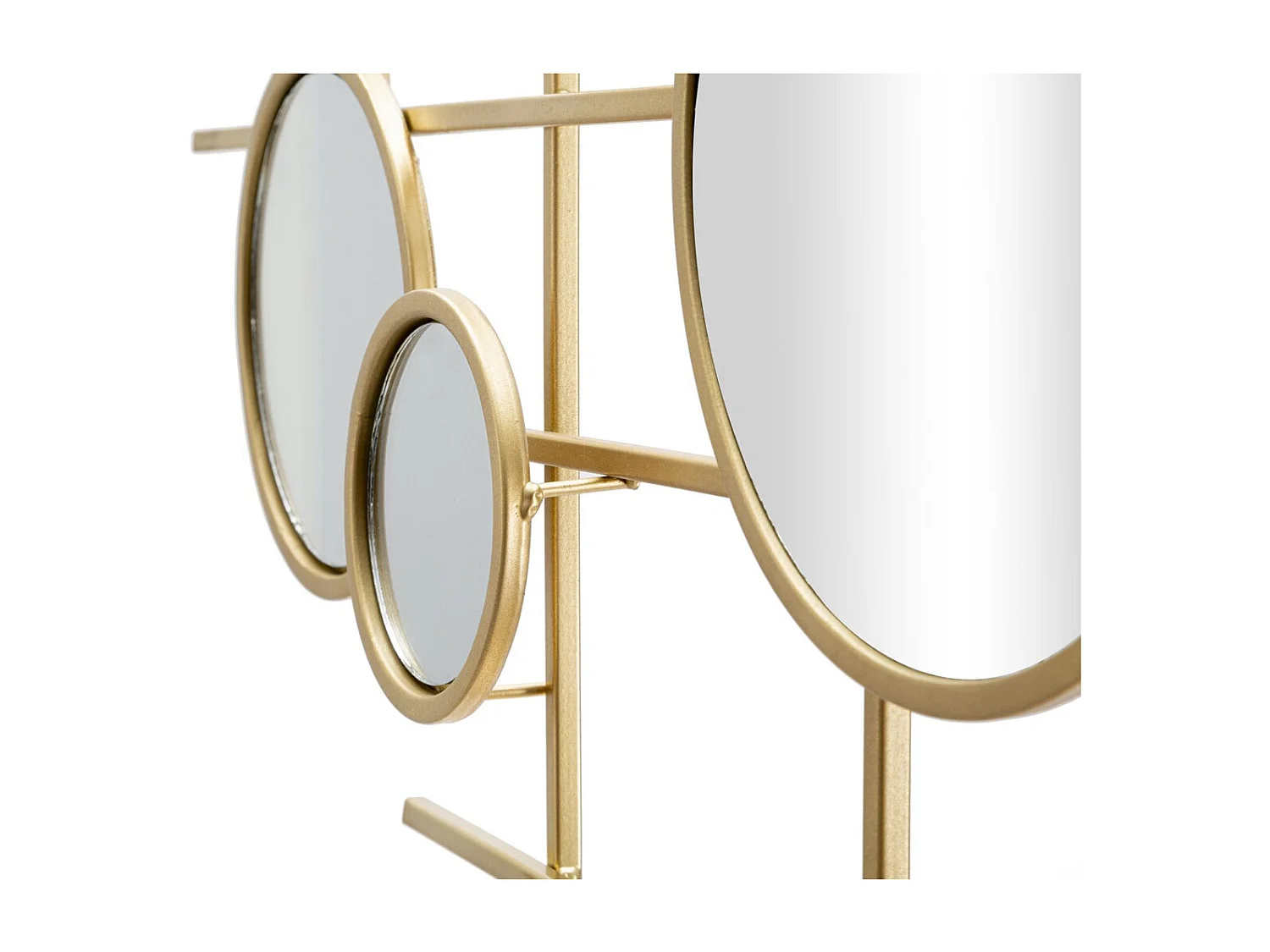 Miroir avec Cadre Cercles 27, Or, 117x4,5x61 cm, Seven Design