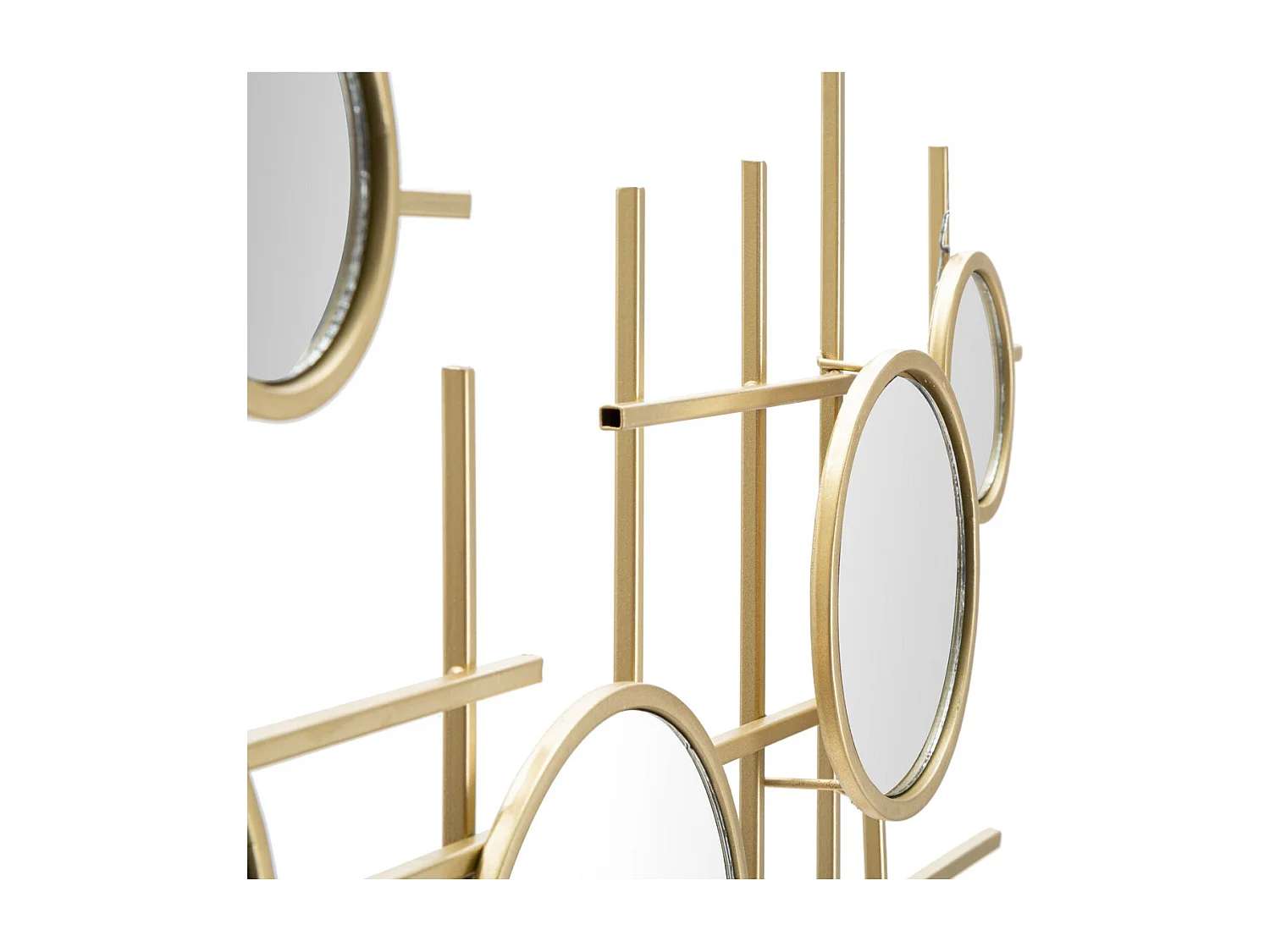 Miroir avec Cadre Cercles 27, Or, 117x4,5x61 cm, Seven Design
