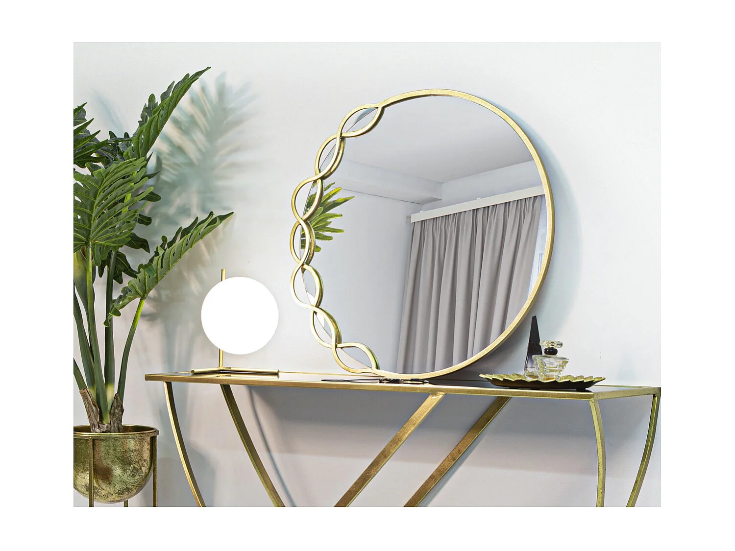 Miroir avec Cadre Papillon 25, Or, 73,5x2x72 cm, Seven Design