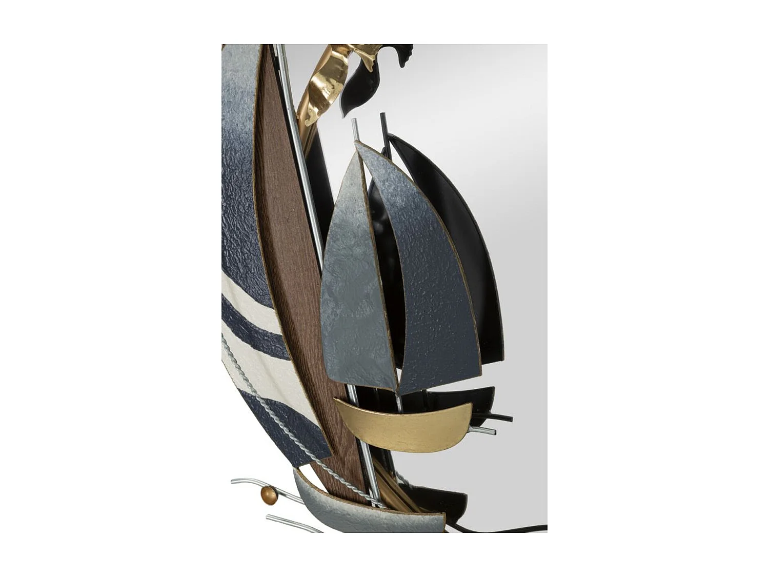 Miroir avec Cadre Bateau 3, Or, 71x8x64 cm, Seven Design