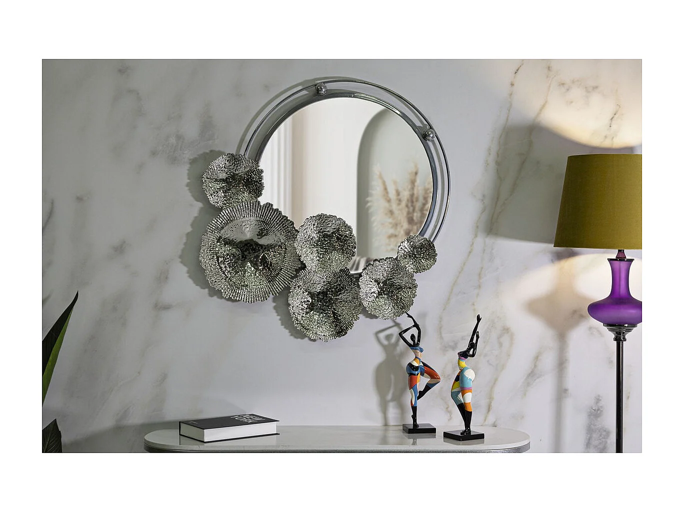 Miroir avec Cadre MF506, Argent, 85x7x80,6 cm, Seven Design