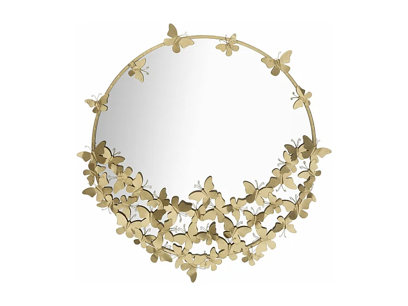 Specchio con Cornice Farfalla 29, Oro, 91x3x94 cm, Epikasa