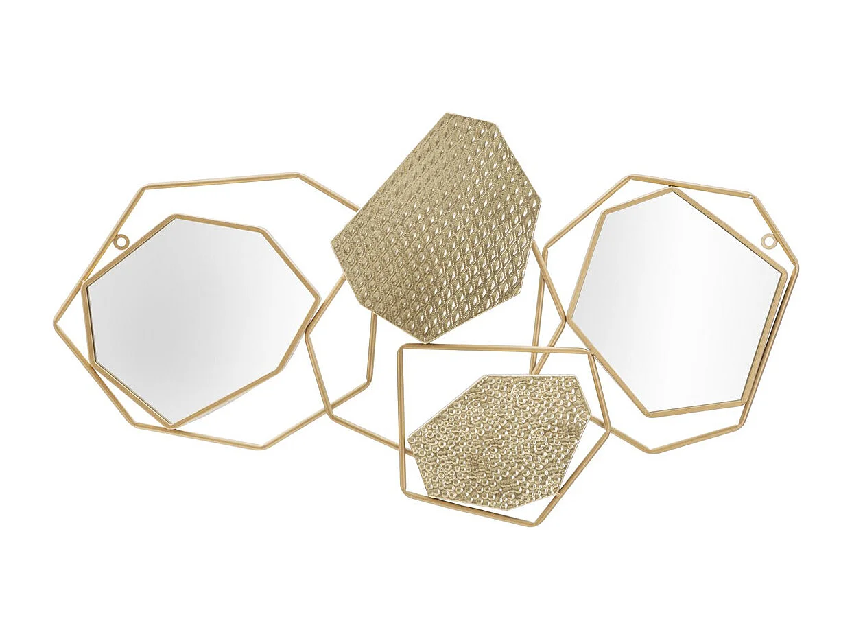 Lustro w Ramie MF501, Złoto, 91x4x52 cm, Seven Design