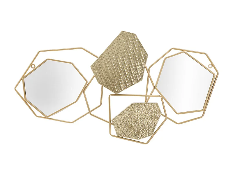 Lustro w Ramie MF501, Złoto, 91x4x52 cm, Seven Design