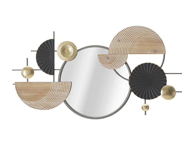 Lustro w Ramie Geometryczny 18, Wielokolorowy, 90,2x5,1x50,2 cm, Seven Design