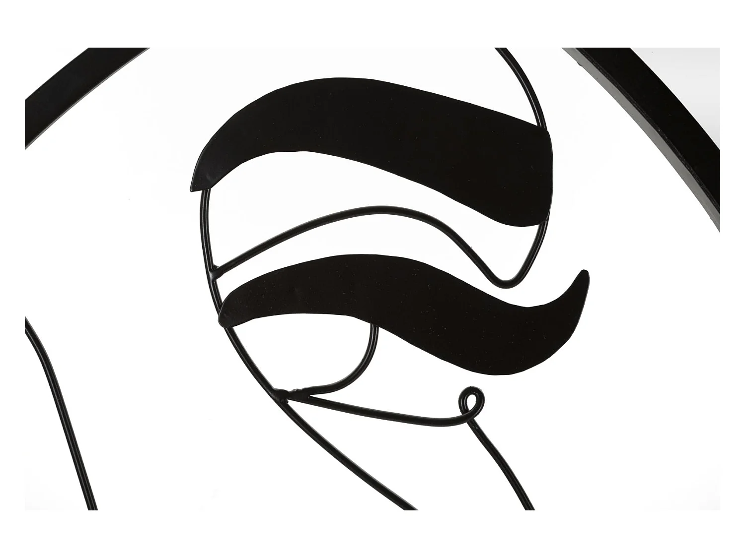 Ingelijste Spiegel Maan 4, Zwart, 80x3,8x80 cm, Epikasa