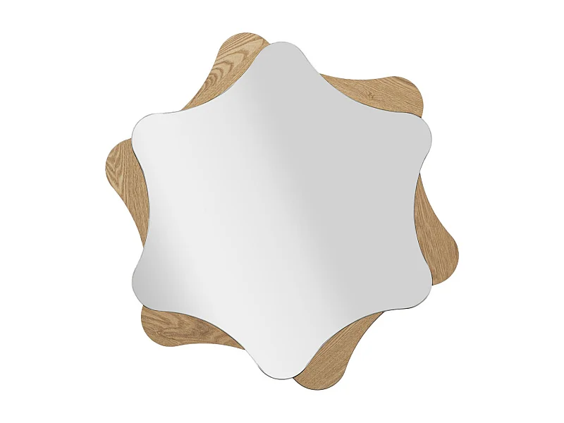 Miroir avec Cadre MF482, Marron, 80x1x80 cm, Seven Design