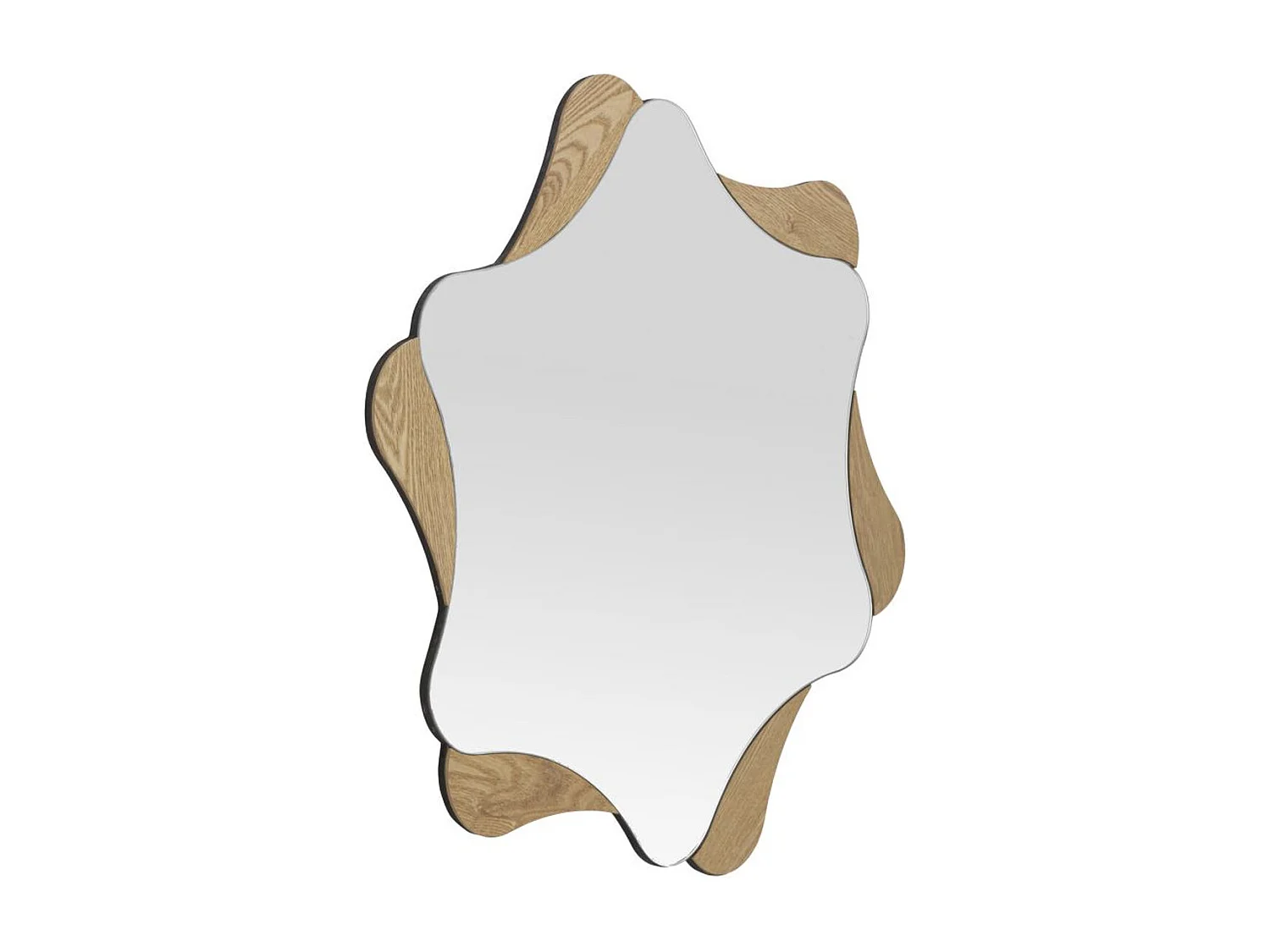 Lustro w Ramie MF482, Brązowy, 80x1x80 cm, Seven Design