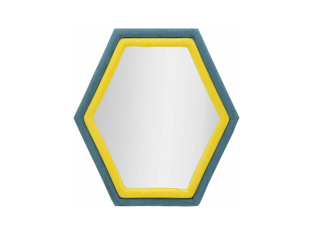 Miroir avec Cadre Hexagone, Multicouleur, 75x4x80 cm, Epikasa