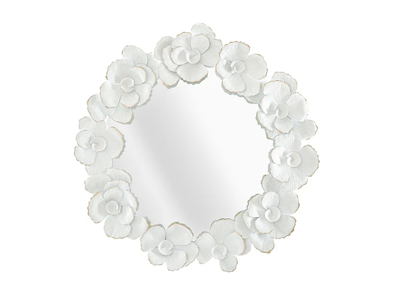 Miroir avec Cadre MF489, Blanc, 82x2,6x85,5 cm, Seven Design