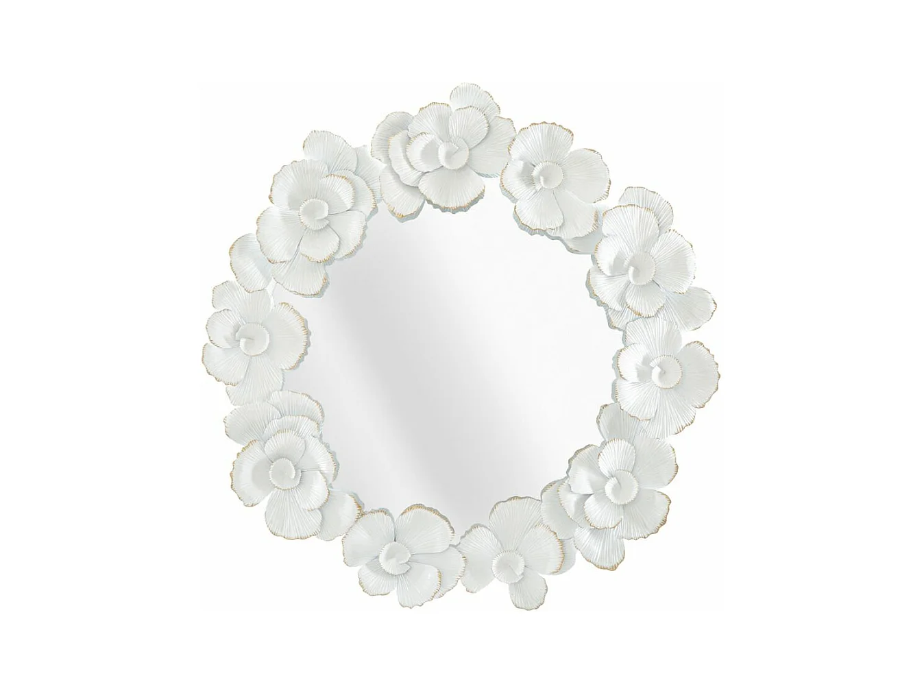 Miroir avec Cadre MF489, Blanc, 82x2,6x85,5 cm, Epikasa