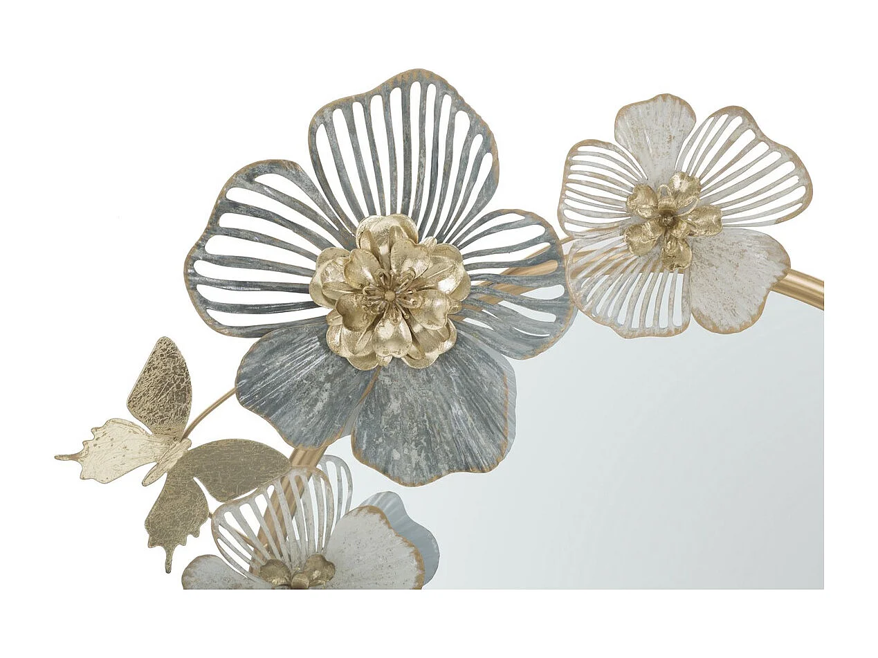 Miroir avec Cadre Fleurs 59, Multicouleur, 63x6,4x70,5 cm, Seven Design