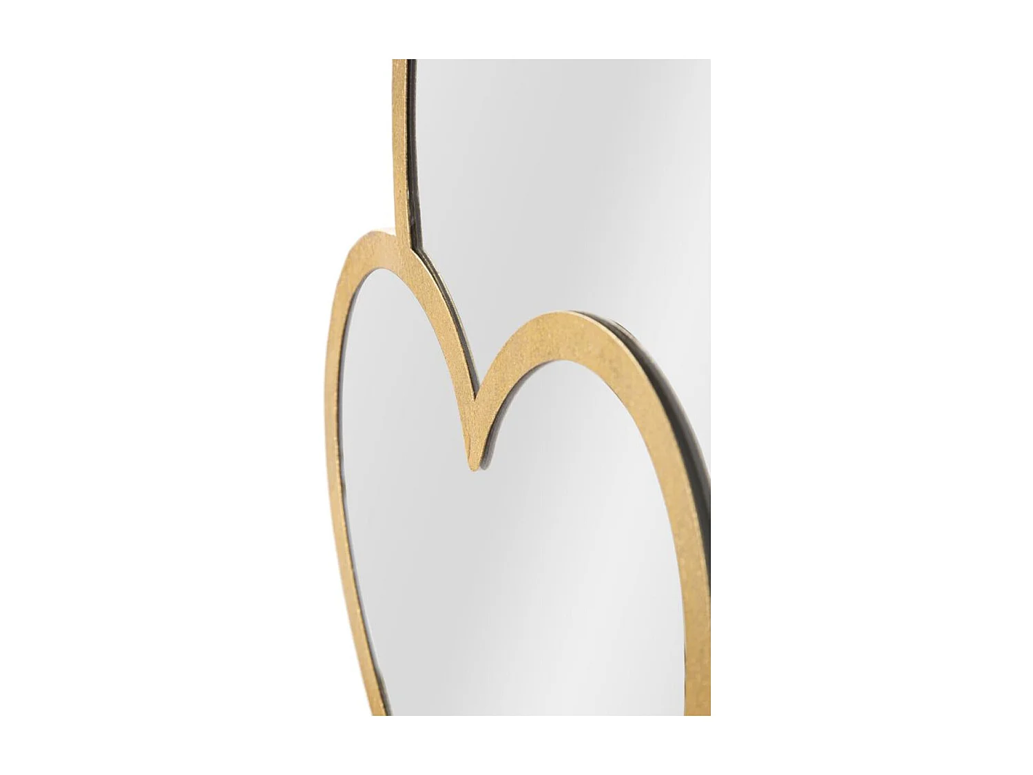 Miroir avec Cadre Cœur 24, Or, 65x2x50 cm, Seven Design