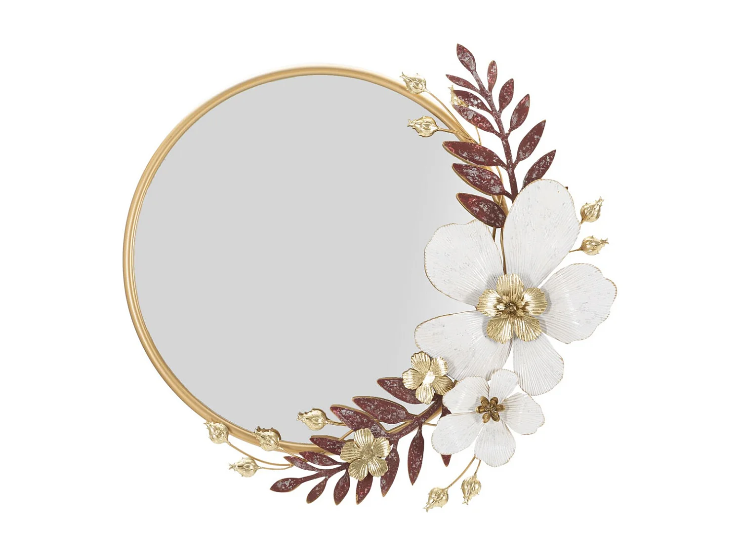 Miroir avec Cadre Fleurs 58, Multicouleur, 74,9x7,6x72,4 cm, Seven Design
