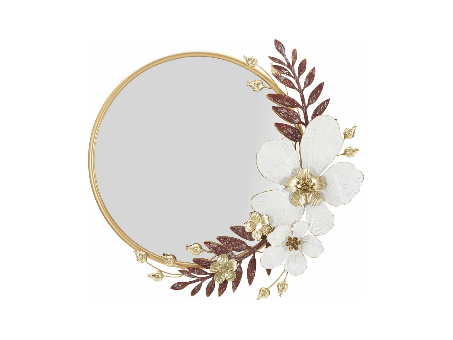 Miroir avec Cadre Fleurs 58, Multicouleur, 74,9x7,6x72,4 cm, Epikasa